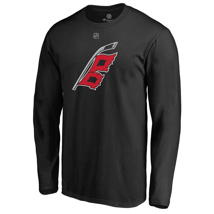 Men's Carolina Hurricanes Black Team Alternate Long Sleeve T-Shirt