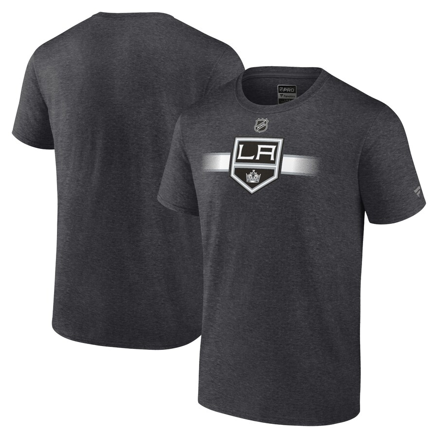 Men's Los Angeles Kings Fanatics Heather Charcoal Authentic Pro Secondary T-Shirt