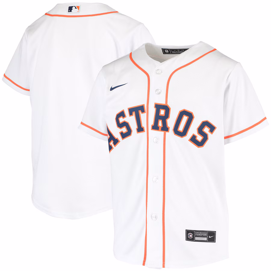 Youth Houston Astros Nike White Home Replica Team Jersey
