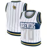 Women's Milwaukee Brewers WEAR by Erin Andrews White Sporty Tank Top