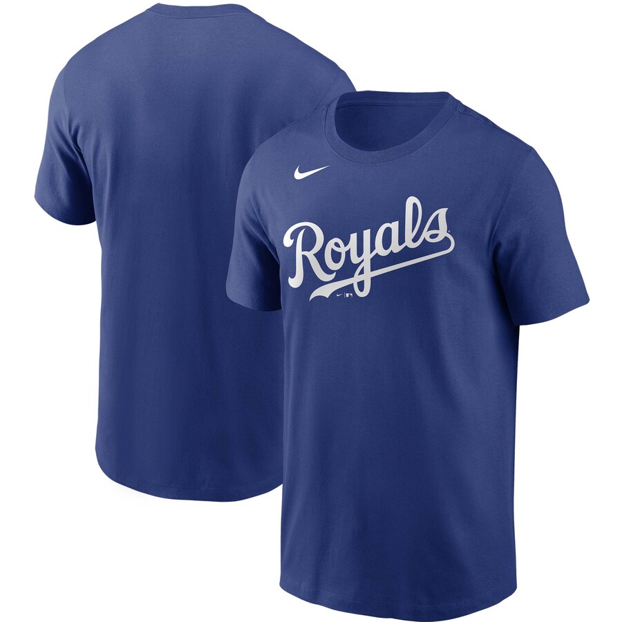 Men's Kansas City Royals Nike Royal Team Wordmark T-Shirt