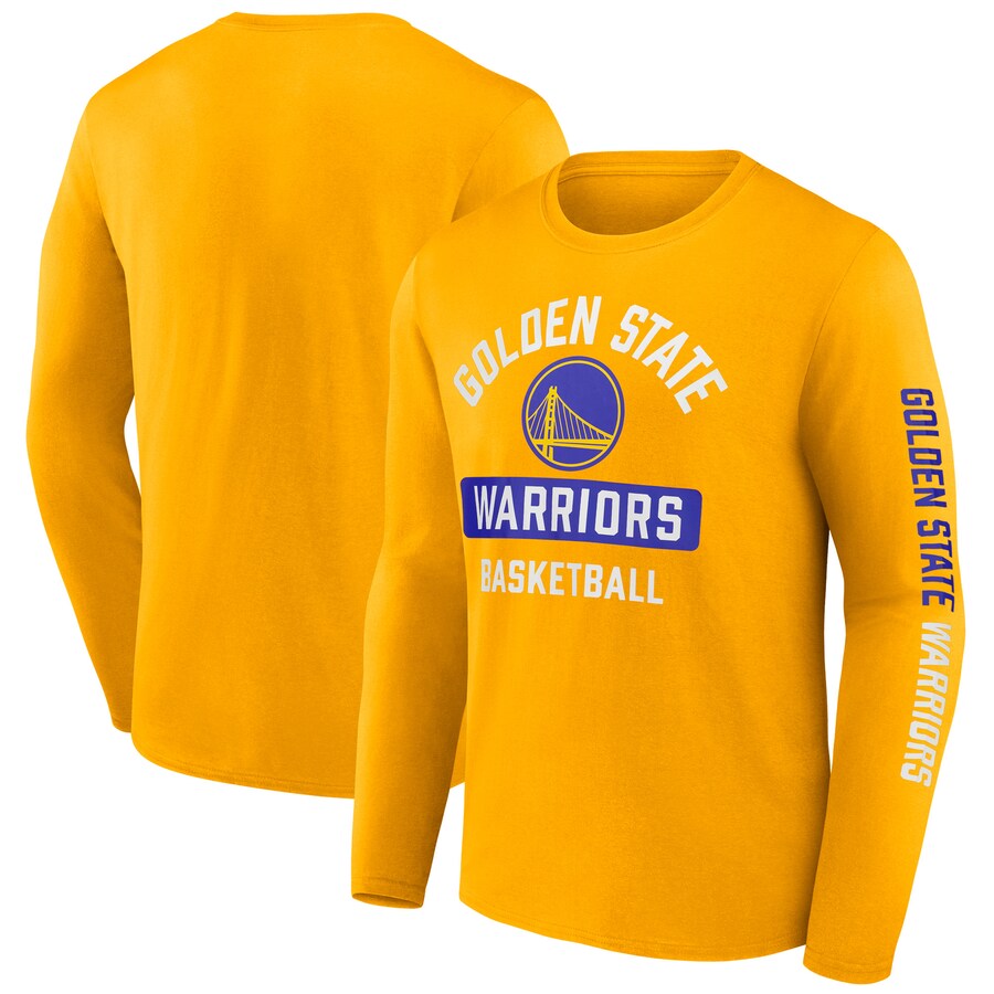 Men's Golden State Warriors Fanatics Gold Long Sleeve T-Shirt