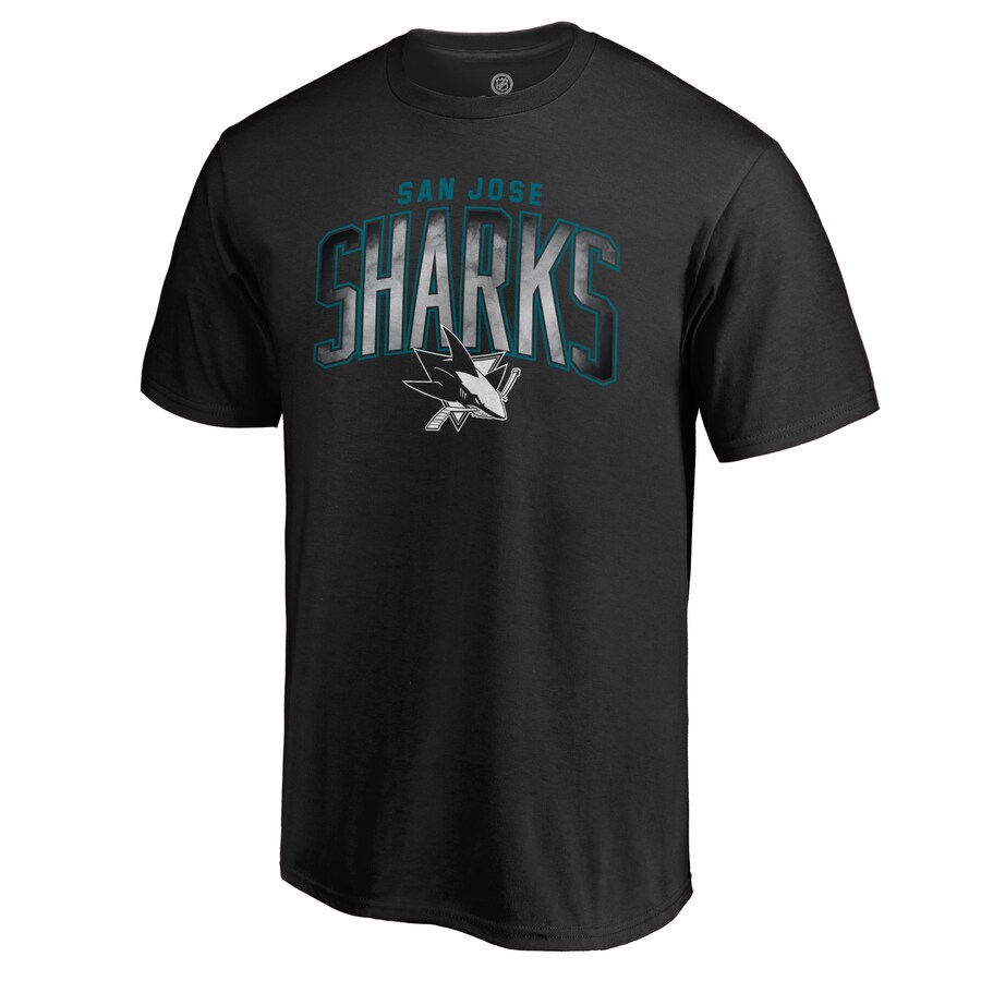 Men's San Jose Sharks Black Arch Smoke T-Shirt