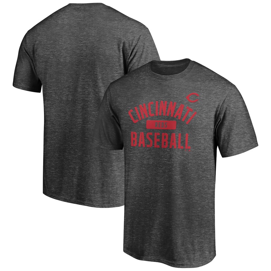Men's Cincinnati Reds Charcoal Team Primary Pill T-Shirt