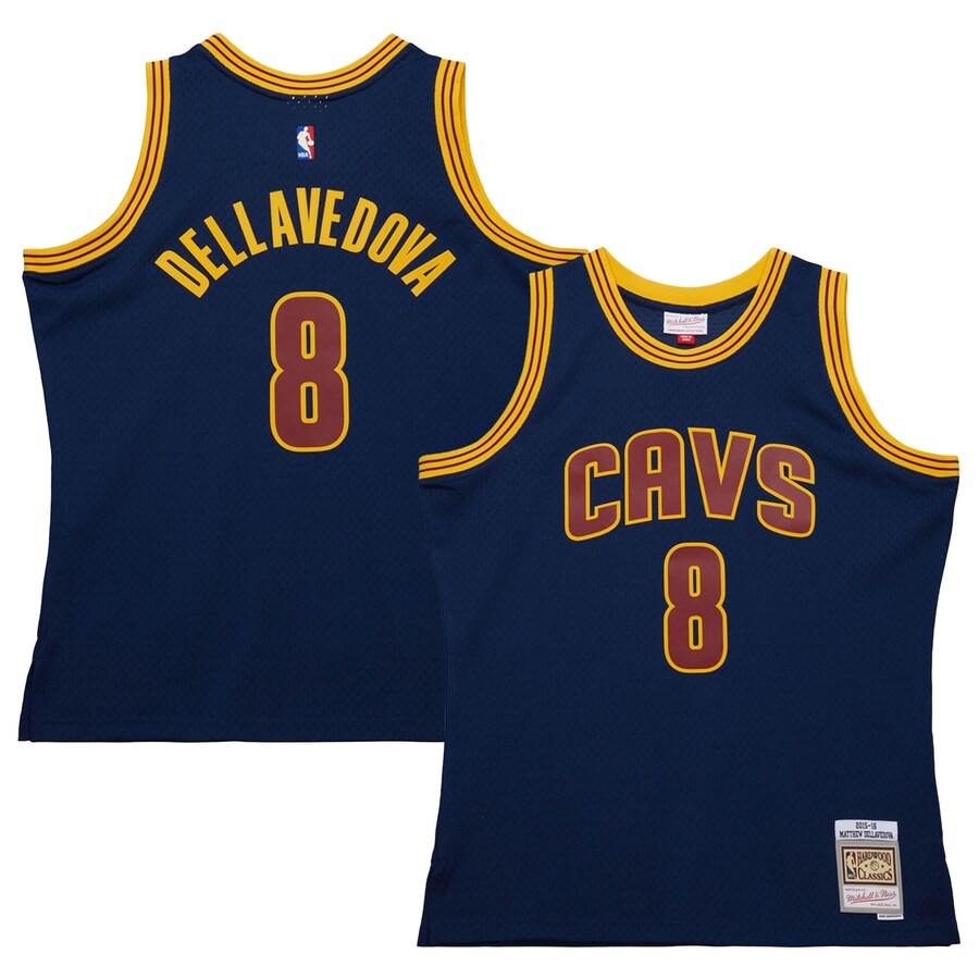 Men's Cleveland Cavaliers Matthew Dellavedova Mitchell & Ness Navy 2015/16 Hardwood Classics Swingman Jersey