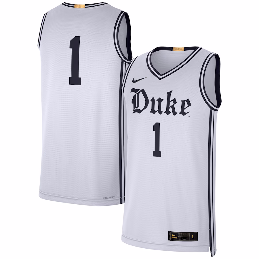 #1 Duke Blue Devils Nike Limited Authentic Jersey - White