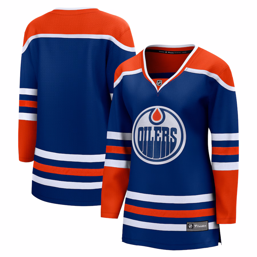 Women's Edmonton Oilers Fanatics Royal Home Breakaway Blank Jersey
