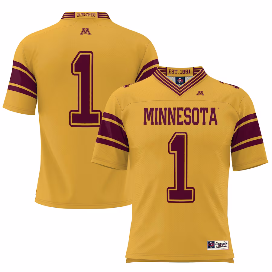 #1 Minnesota Golden Gophers GameDay Greats Youth Football Jersey �?Gold