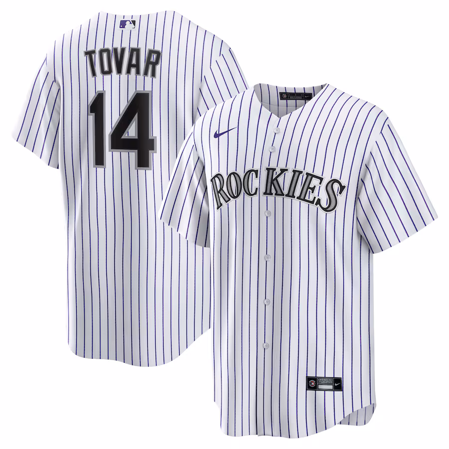 Men's Colorado Rockies Ezequiel Tovar Nike White Home Replica Jersey