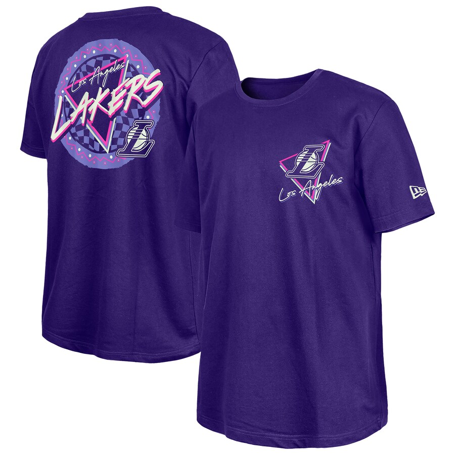 Los Angeles Lakers New Era Purple Glow-in-the-Dark T-Shirt