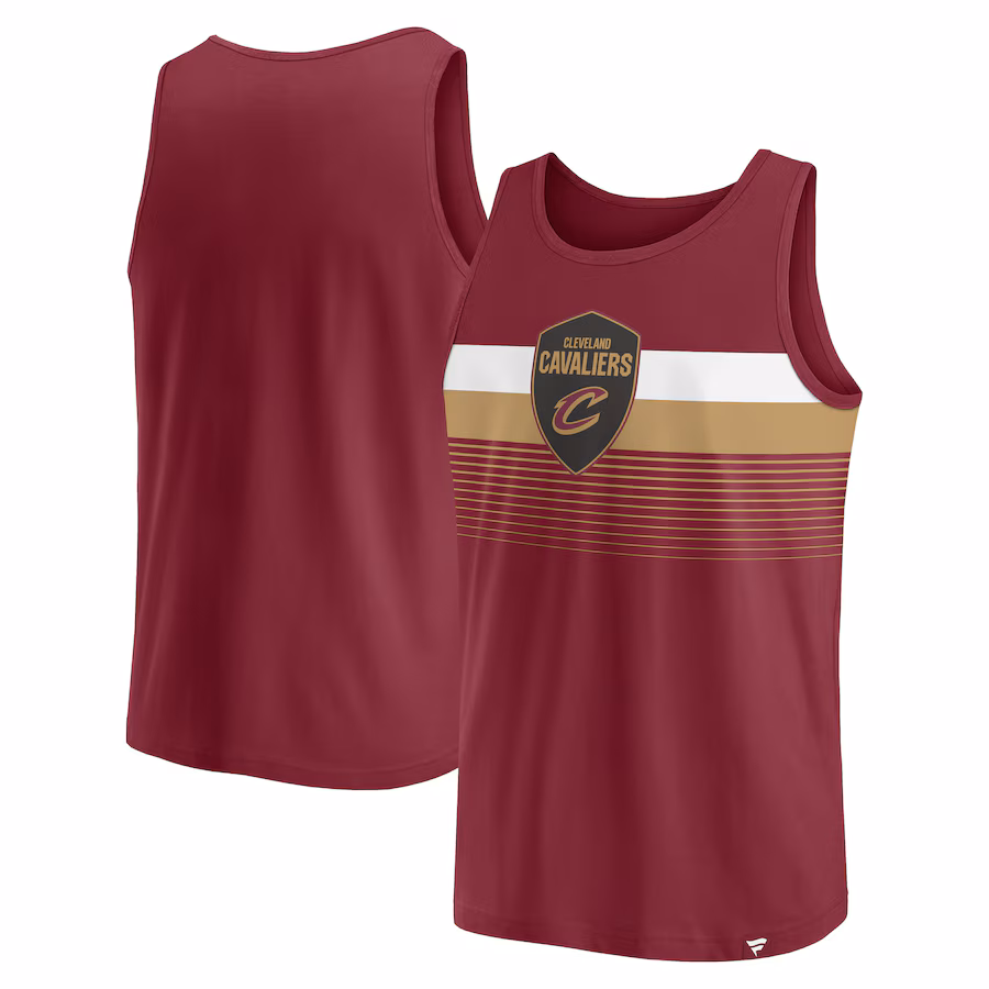 Men's Cleveland Cavaliers Fanatics Wine Wild Game Tank Top