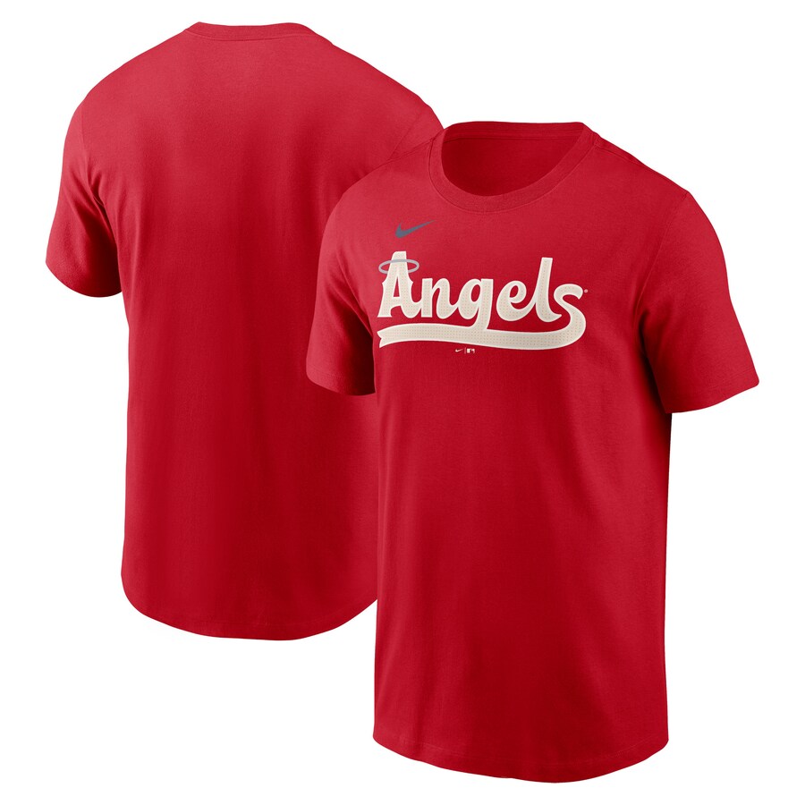 Men's Los Angeles Angels Nike Red City Connect Wordmark T-Shirt