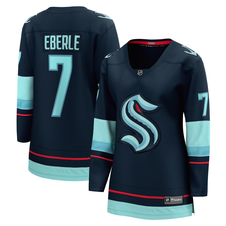 Women's Seattle Kraken Jordan Eberle Fanatics Branded Navy Home Breakaway Player Jersey