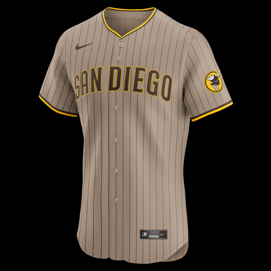 Men's San Diego Padres Fernando Tatis Jr. Nike Tan Alternate Elite Sponsor Patch Player Jersey