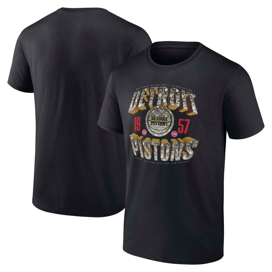 Men's Detroit Pistons Fanatics Black Quick Strides T-Shirt
