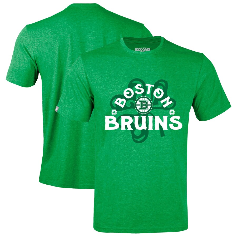 Men's Boston Bruins Levelwear Green St. Patrick's Day Richmond Shamrock T-Shirt