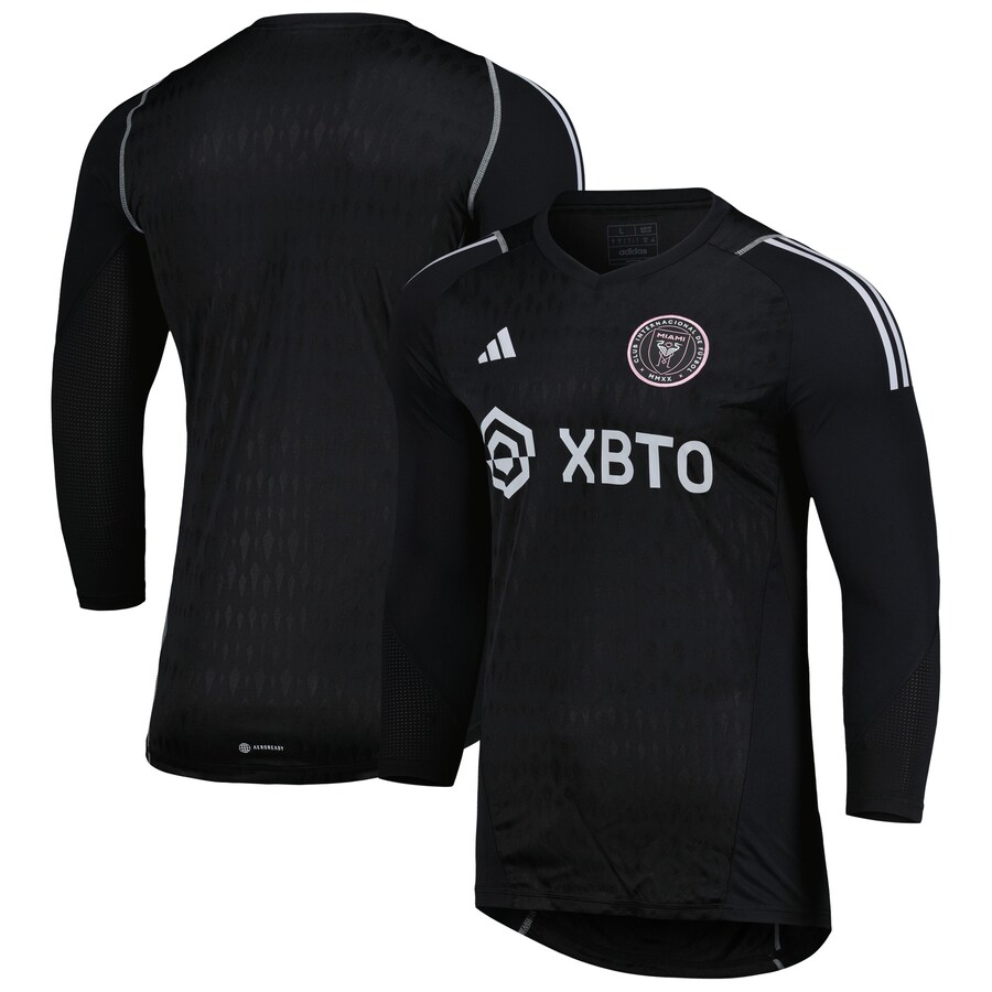 Men's Inter Miami CF adidas Black 2023 Goalkeeper Long Sleeve Replica Jersey