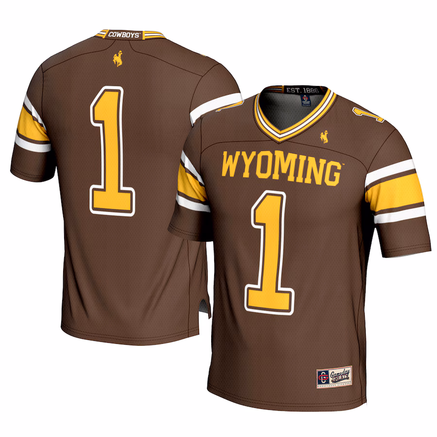 Youth GameDay Greats #1 Brown Wyoming Cowboys Football Jersey