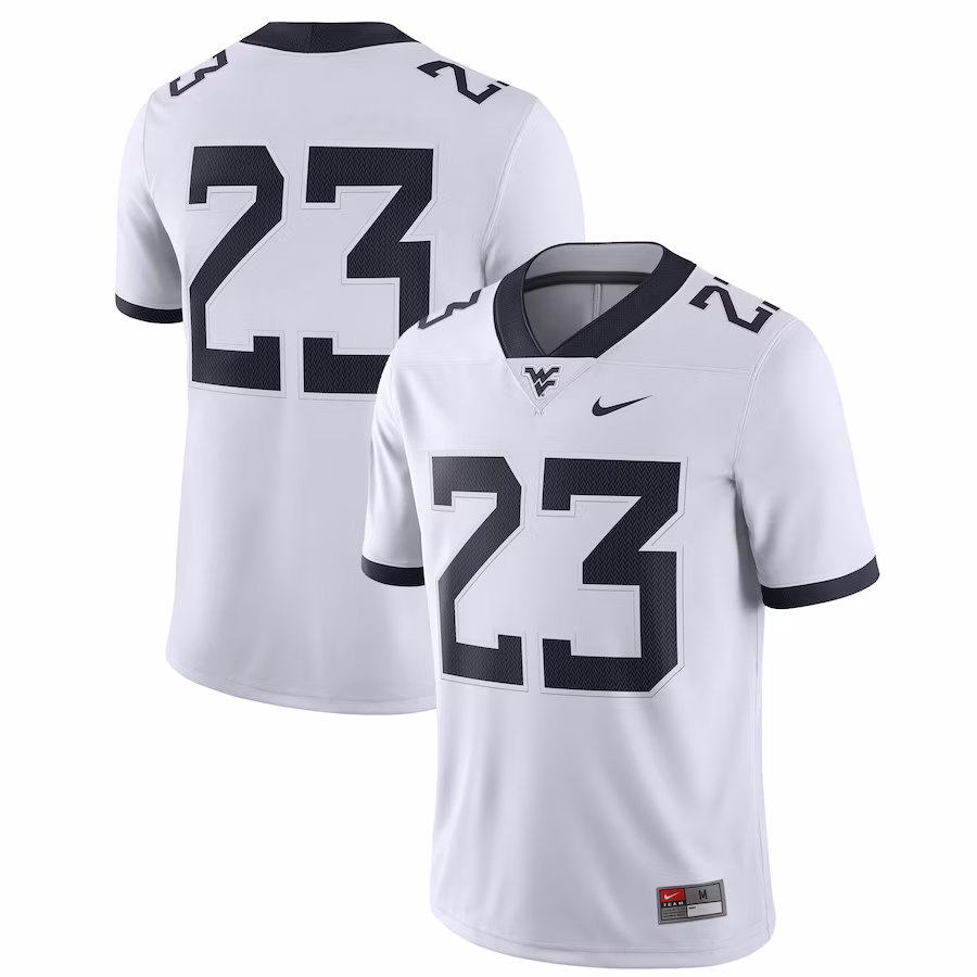 #22 West Virginia Mountaineers Nike Game Jersey - White