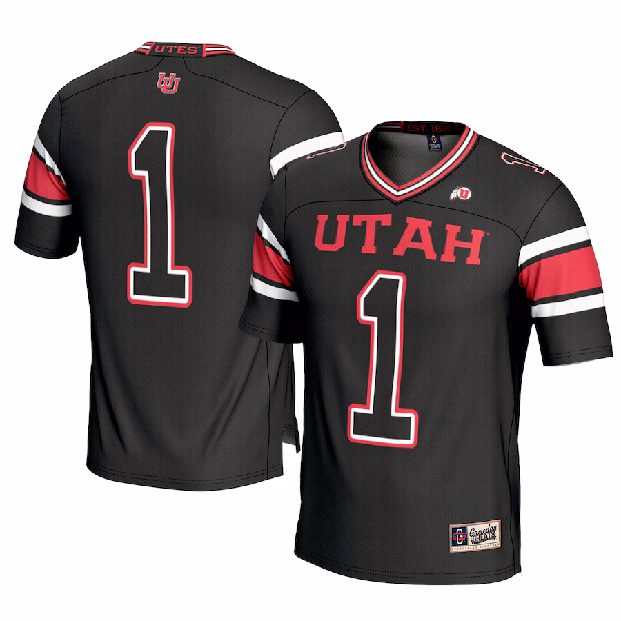 Youth GameDay Greats #1 Black Utah Utes Football Jersey