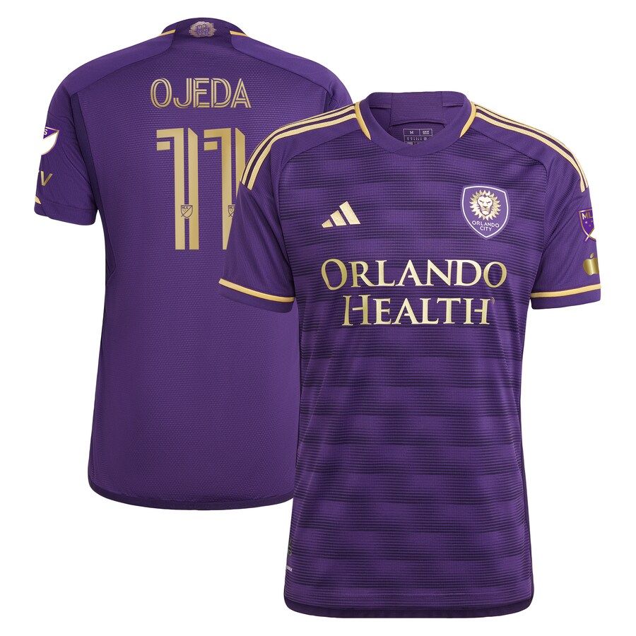 Men's Orlando City SC Mart��n Ojeda adidas Purple 2023 The Wall Kit Authentic Player Jersey
