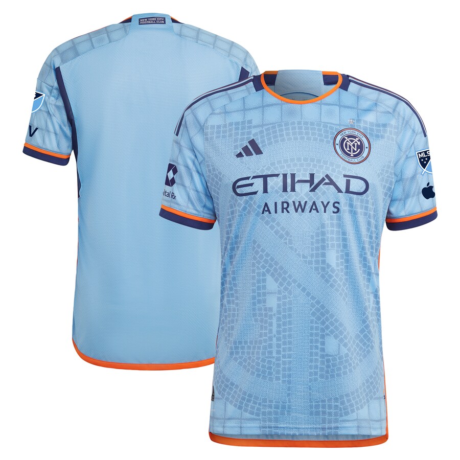 Men's New York City FC  adidas Sky Blue 2024 The Interboro Kit Authentic Patch Jersey