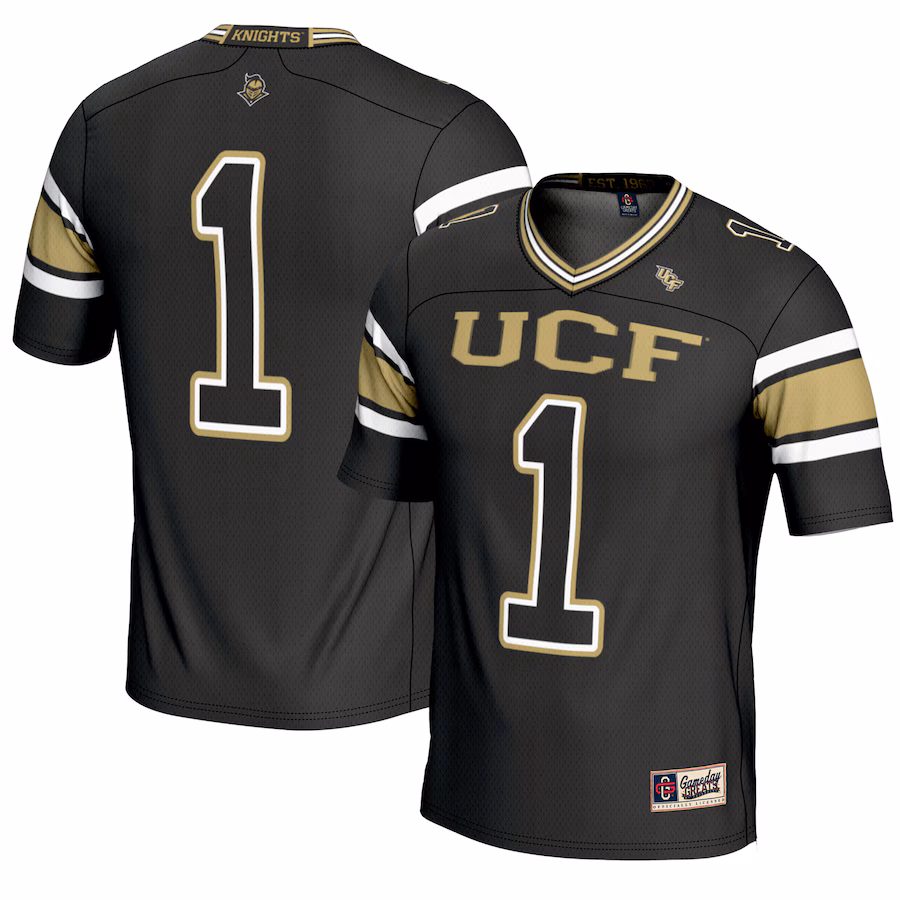 Youth GameDay Greats #1 Black UCF Knights Endzone Football Jersey