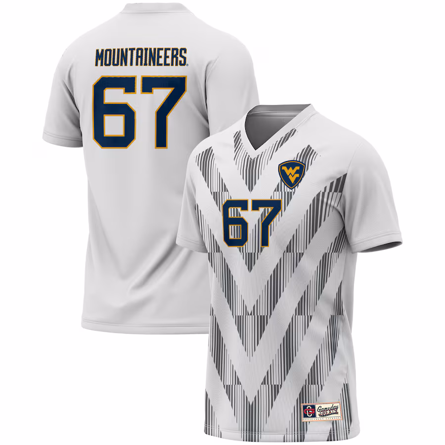 Youth GameDay Greats #67 White West Virginia Mountaineers Lightweight Women's Soccer Fashion Jersey