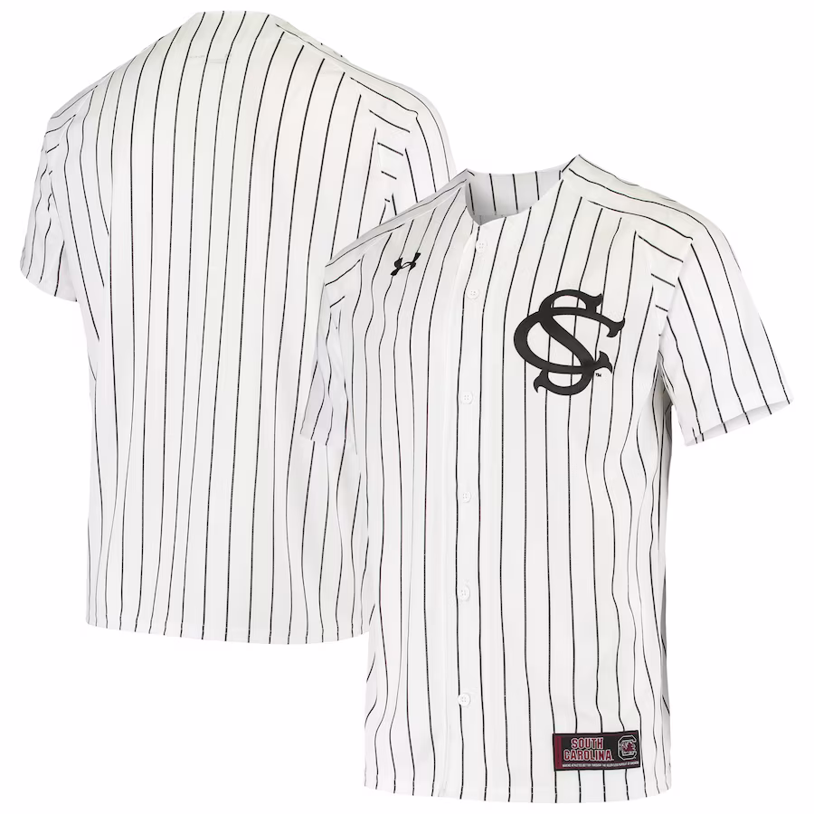 South Carolina Gamecocks Under Armour Replica Performance Baseball Jersey - White