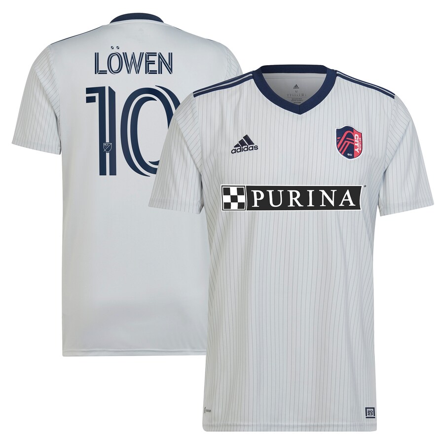 Men's St. Louis City SC Eduard L?wen adidas Gray 2023 The Spirit Kit Replica Jersey