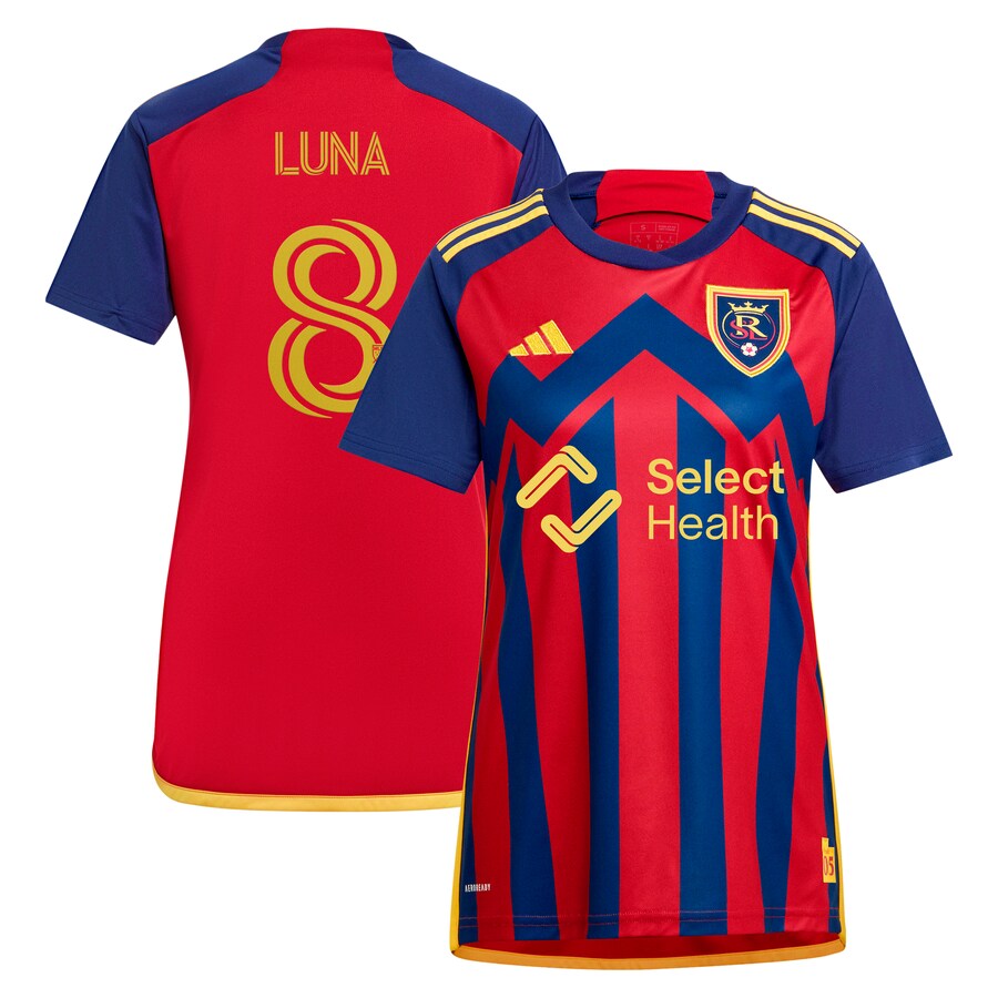 Women's Real Salt Lake Diego Luna adidas Red 2024 Peak Utah Replica Player Jersey