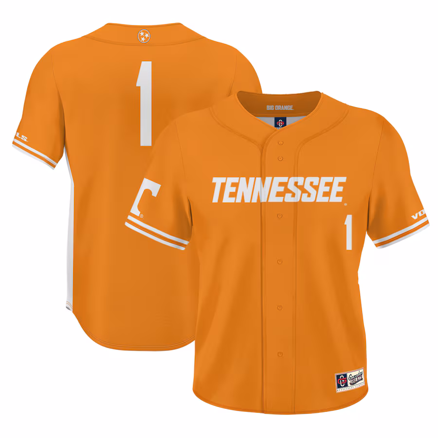 #1 Tennessee Volunteers GameDay Greats Youth Lightweight Baseball Jersey - Tennessee Orange