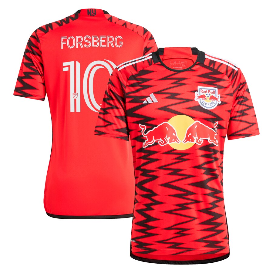 Men's New York Red Bulls Emil Forsberg adidas Red 2024 Legacy Replica Player Jersey
