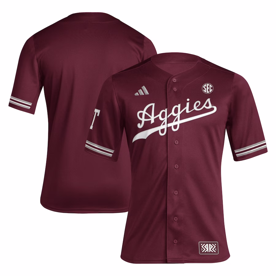 Texas A&M Aggies adidas Reverse Retro Replica Baseball Jersey - Maroon