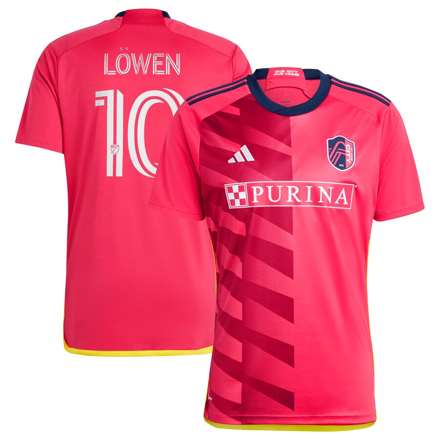 Men's St. Louis City SC Eduard L?wen adidas Red 2023 CITY Kit Replica Jersey