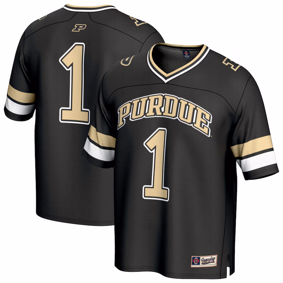 Youth GameDay Greats #1 Black Purdue Boilermakers Collegiate Football Fashion Jersey