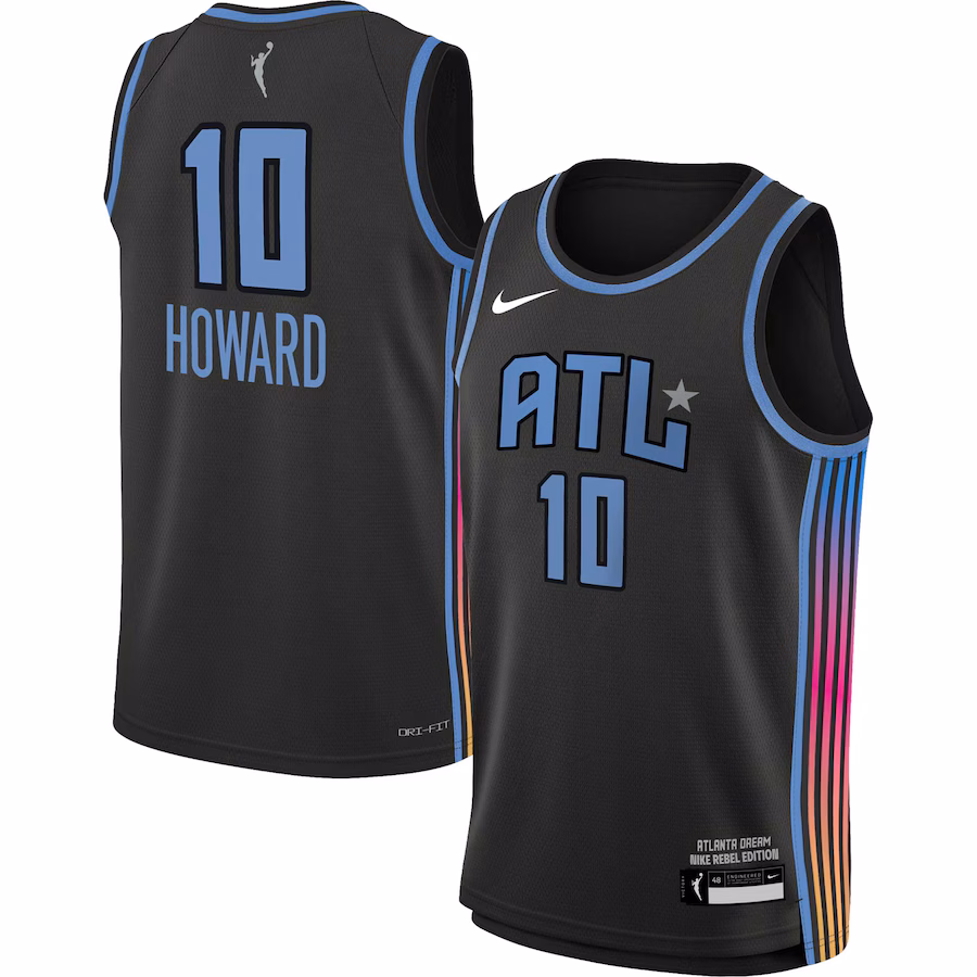 Youth Atlanta Dream Rhyne Howard Nike Anthracite 2021 Rebel Edition Victory Player Jersey