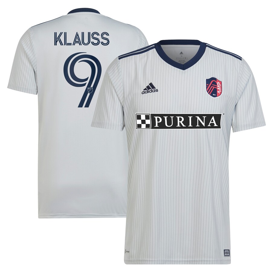 Men's St. Louis City SC Jo?o Klauss adidas Gray 2023 The Spirit Kit Replica Jersey