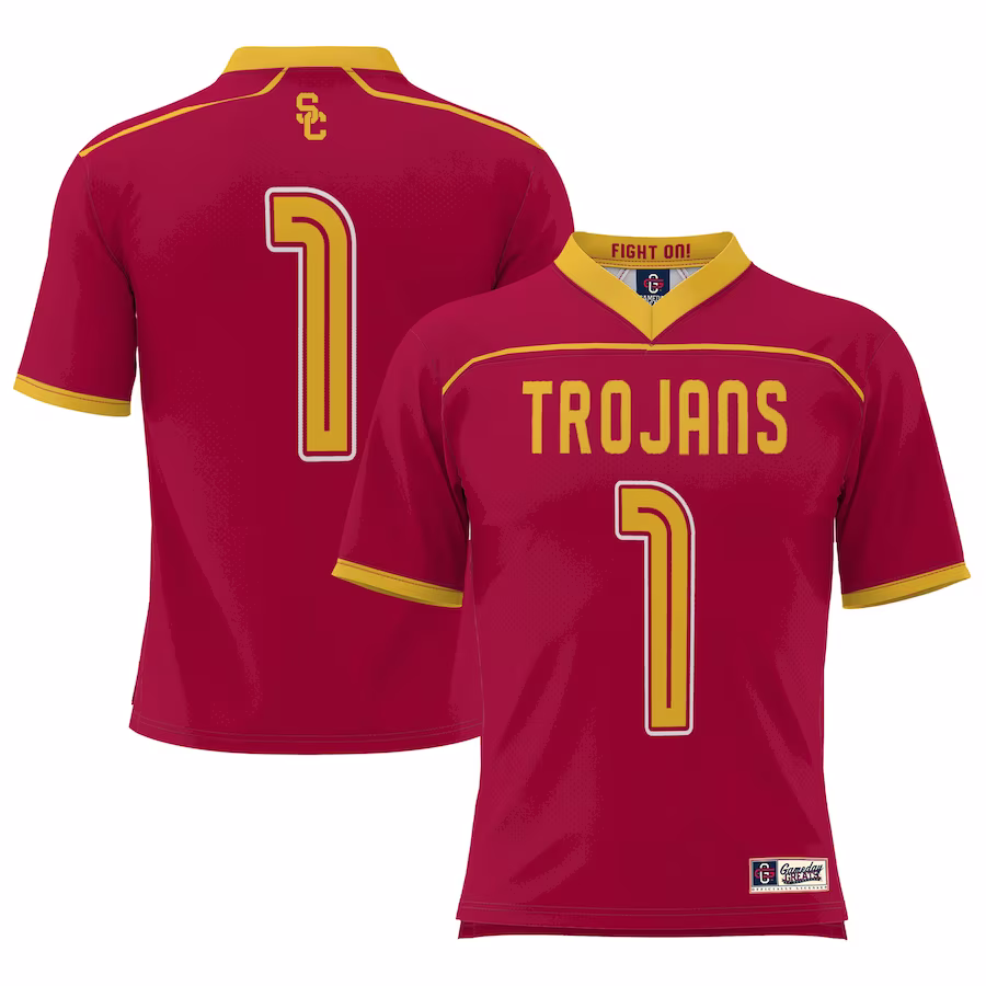 USC Trojans GameDay Greats Youth #1 Lightweight Lacrosse Jersey - Cardinal