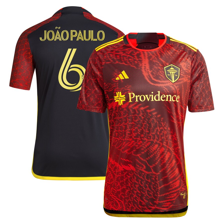 Men's Seattle Sounders FC Joao Paulo adidas Red 2024 The Bruce Lee Kit Replica Player Jersey