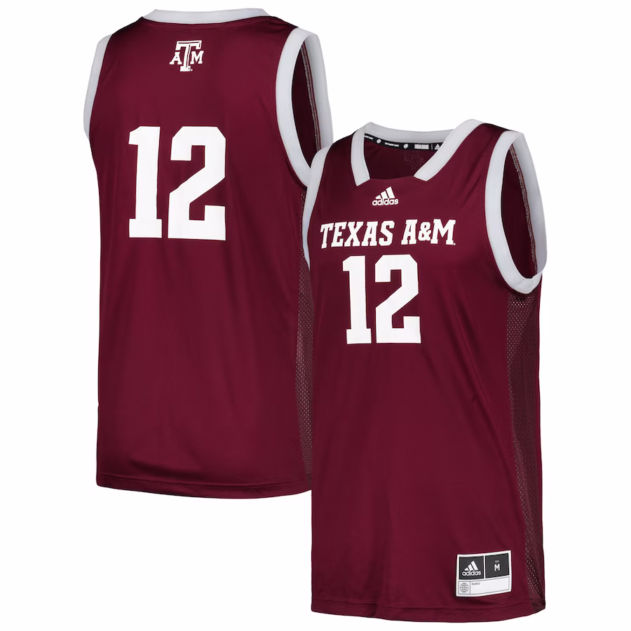#12 Texas A&M Aggies adidas Team Swingman Jersey - Maroon