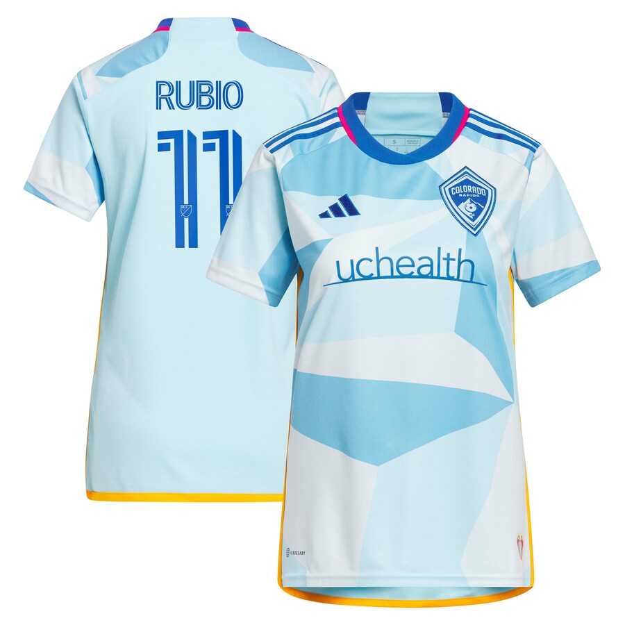 Women's Colorado Rapids Diego Rubio adidas Light Blue 2023 New Day Kit Replica Jersey