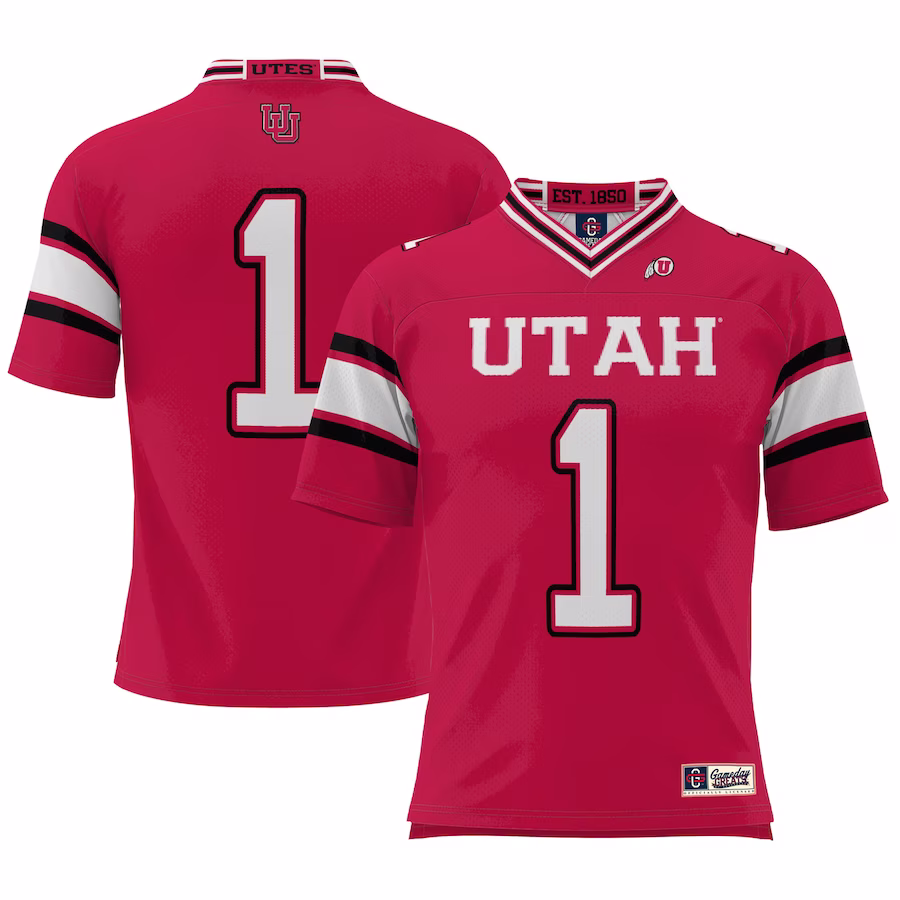 #1 Utah Utes GameDay Greats Youth Football Jersey - Red