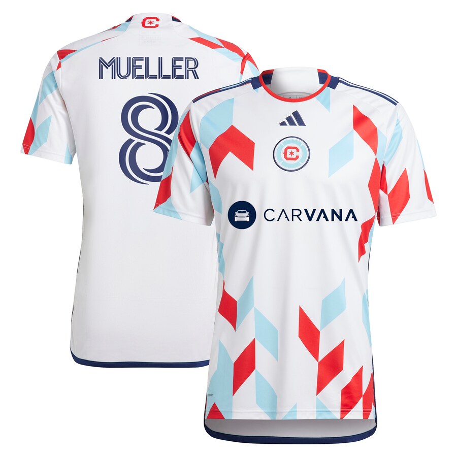 Men's Chicago Fire Chris Mueller adidas White 2024 A Kit For All Replica Player Jersey