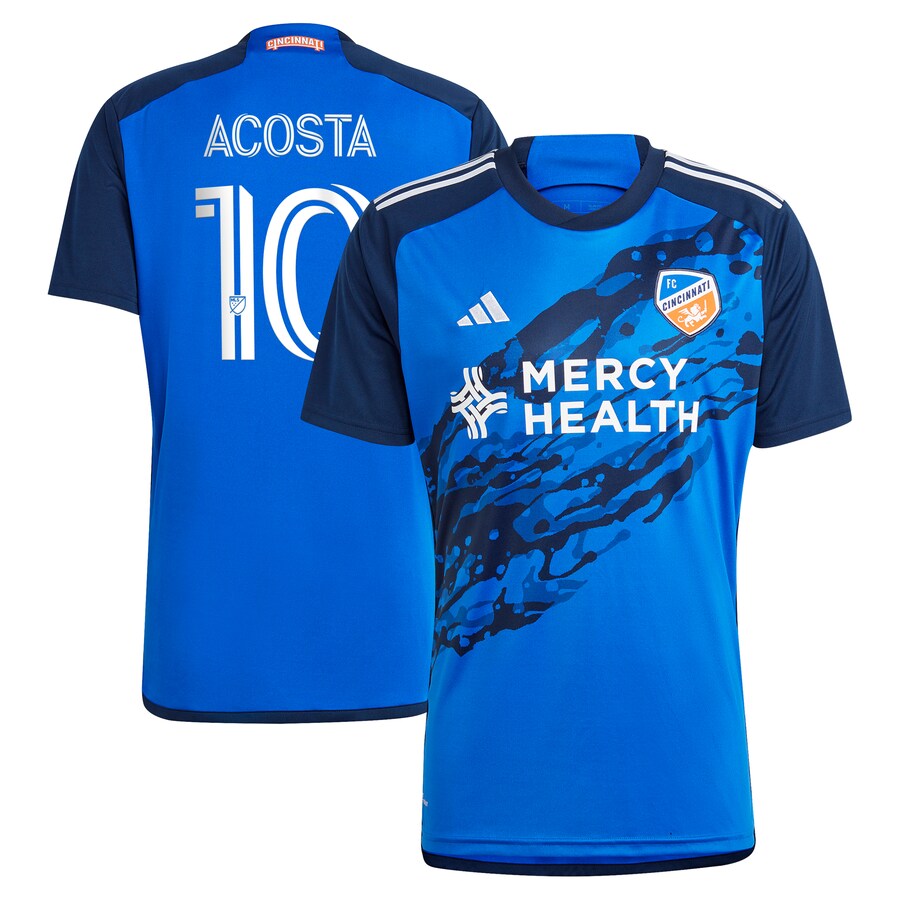 Men's FC Cincinnati Luciano Acosta adidas Blue 2024 River Kit Replica Player Jersey
