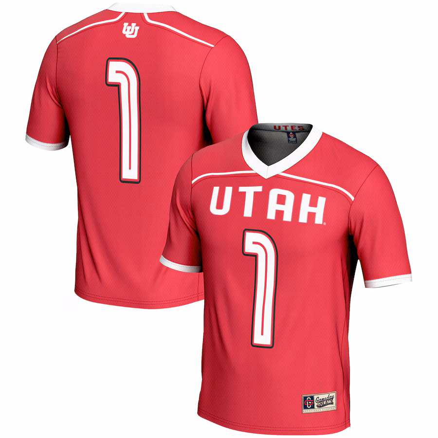 Men's GameDay Greats Red Utah Utes #1 Lightweight Lacrosse Jersey
