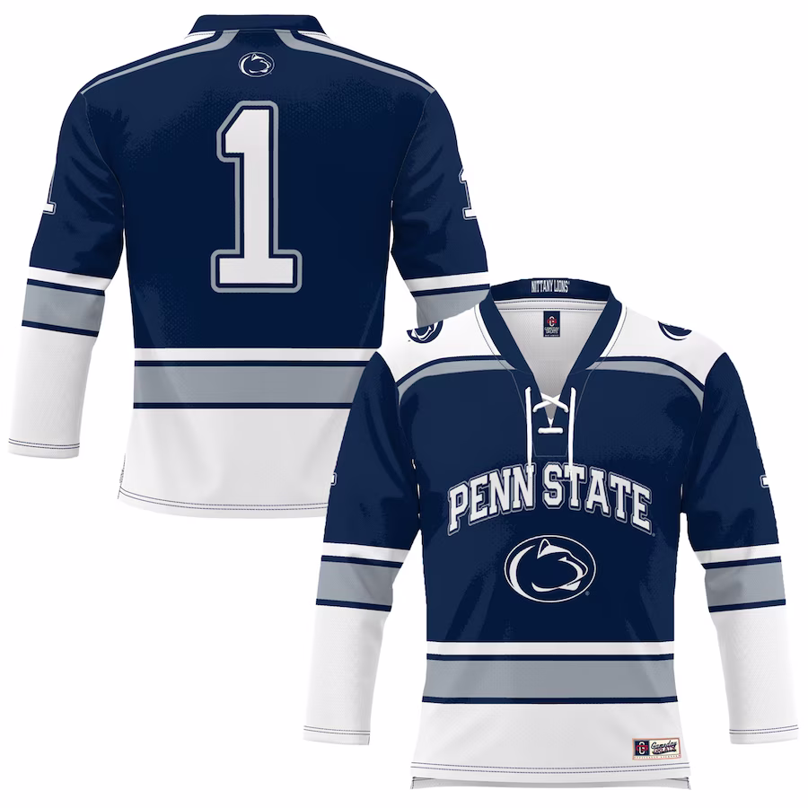 #1 Penn State Nittany Lions GameDay Greats Hockey Jersey - Navy