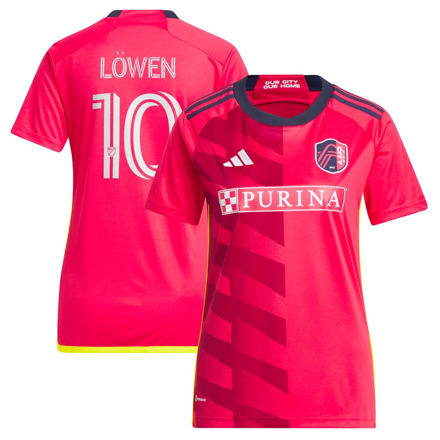 Women's St. Louis City SC Eduard L?wen adidas Red 2023 CITY Kit Replica Jersey