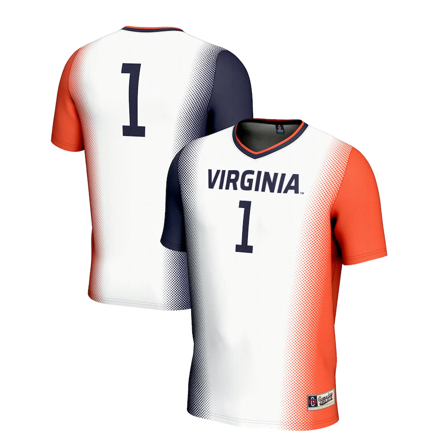 Youth GameDay Greats White #1 Virginia Cavaliers  Lightweight Women's Soccer Jersey