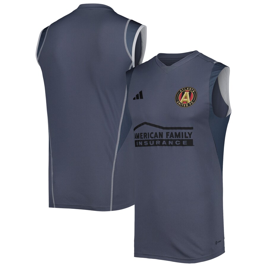 Men's Atlanta United FC adidas Gray 2023 On-Field Sleeveless Training Jersey